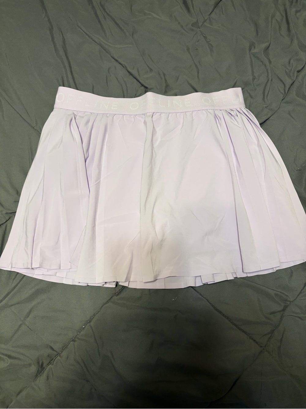 OFFLINE by Arie Pleated Mini Skirt in Light Lavender
